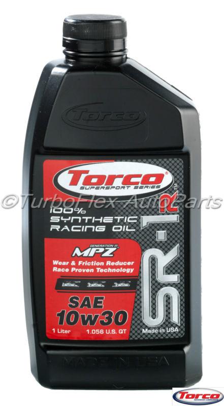Torco oil sr-1r 10w30 racing synthetic engine oil 6 bottles x 1l 