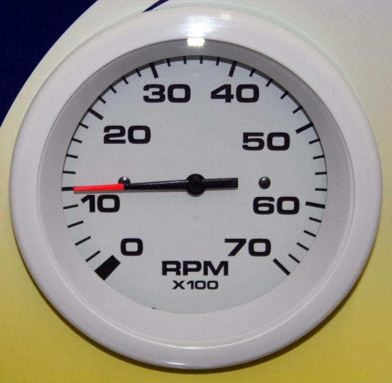 Teleflex artic white tachometer 0-7000 rpm 