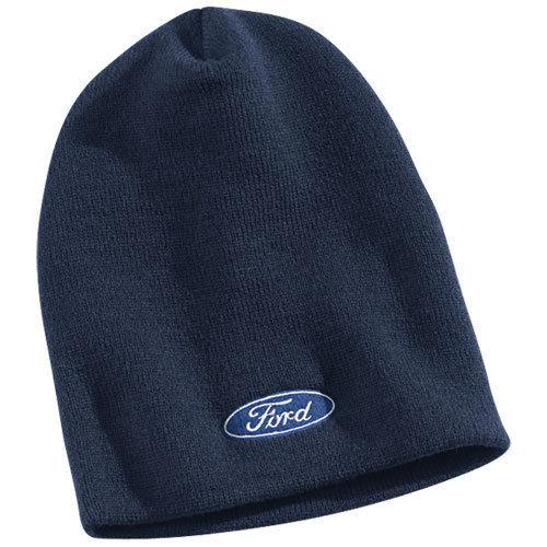 Brand new blue ford motor company blue oval beanie hat cap!