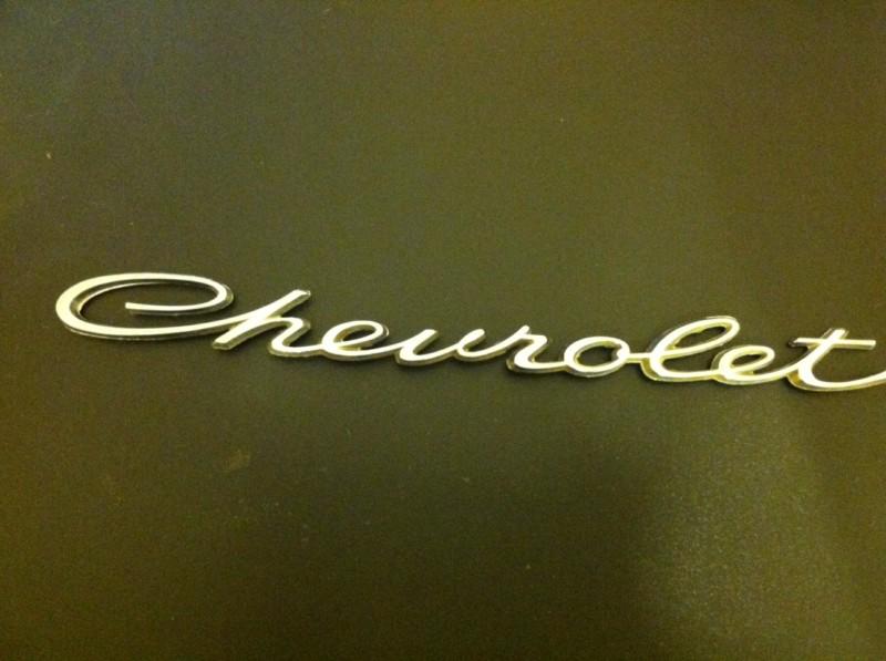 1965 chevrolet impala script emblem (original)