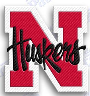 Nebraska cornhuskers iron on embroidery patch corn huskers college ncaa -2.1x1.9