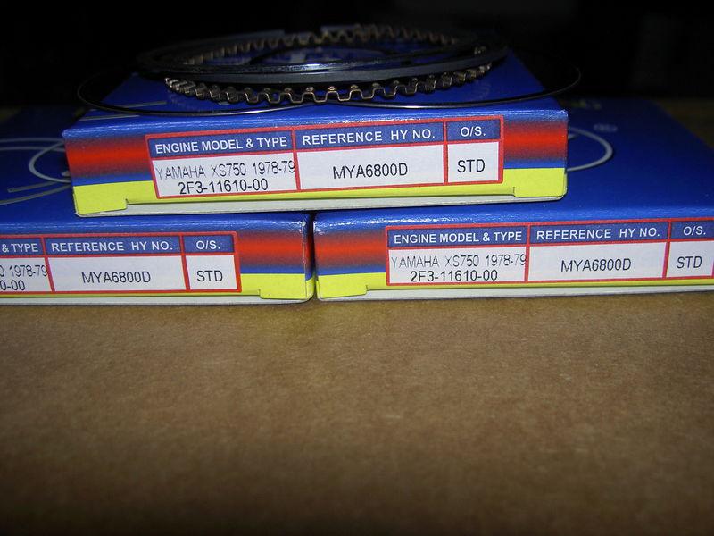 Yahama xs750 e f sf 1978 - 79 piston rings 3 sets standard size 2f3-11610-03