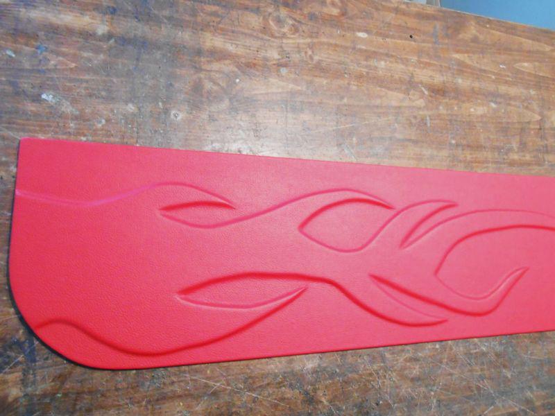 Door panels 73-87 chevy truck lower panels red vinyl with raised flames