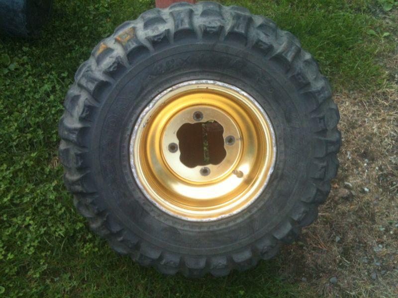 Yamaha warrior rear wheel rim tire aluminum blaster banshee gold used