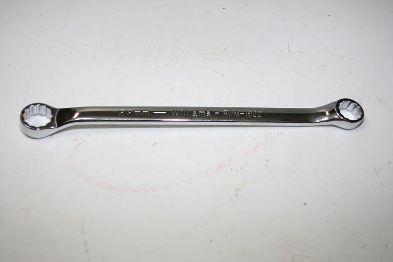 Williams 10° offset metric box wrench nos bwm 1922 22 mm x 19  mm chrome