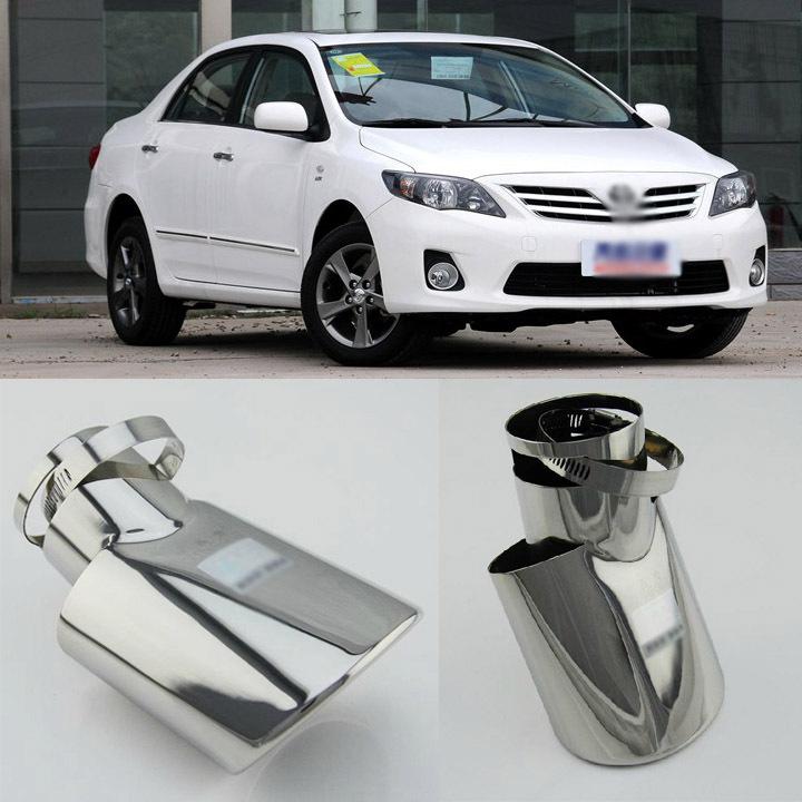 New superb inlet t304 stainless steel exhaust muffler tip for toyota collora