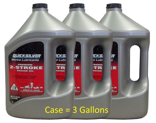 Oem quicksilver premium 2-stroke engine oil, tc-w3, 3 gallon case 92-858022q01