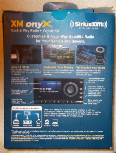 Siriusxm onyx dock &amp; play radio + vehicle kit