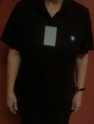 Bmw ladies polo shirt - tech black - size l - 80902296703 - free shipping!