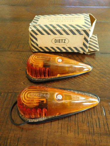 Vintage dietz clearance marker lights lamp pair nos truck pickup chevrolet ford