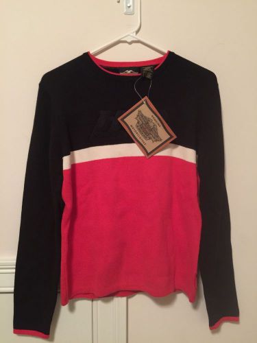 Nwt harley davidson red/ black sweater lg women&#039;s