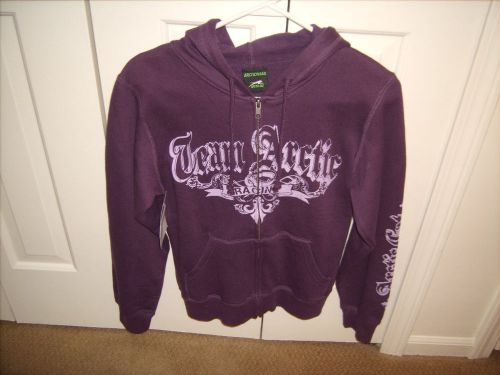 Arctic cat women&#039;s hoodie sweatshirt team arctic full-zip size small - purple