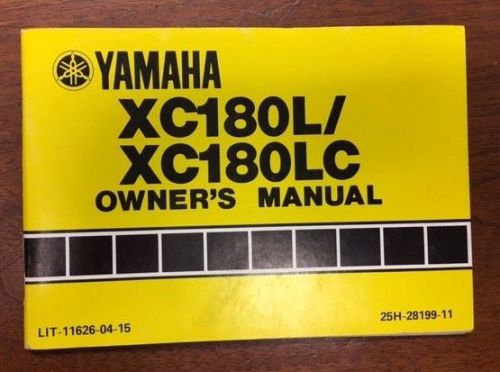Yamaha xc180l/lc owner&#039;s manual