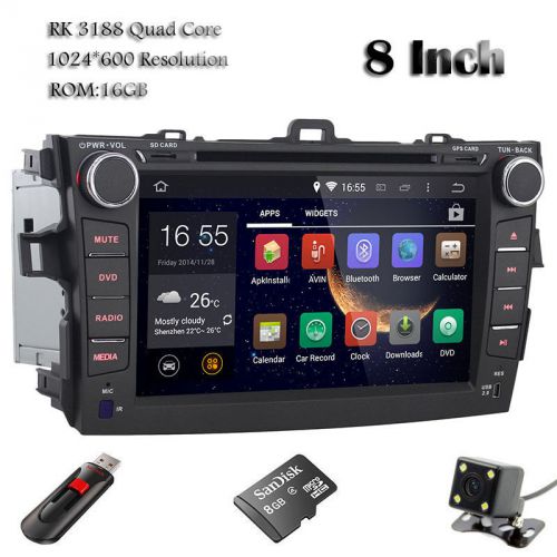 Quad core android 4.4 special touch screen dvd gps for toyota corolla 2007-2013