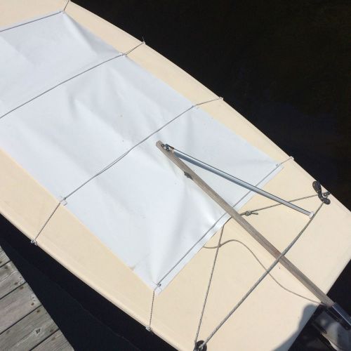 Laser sailboat cockpit rain cover -- blue or  white color