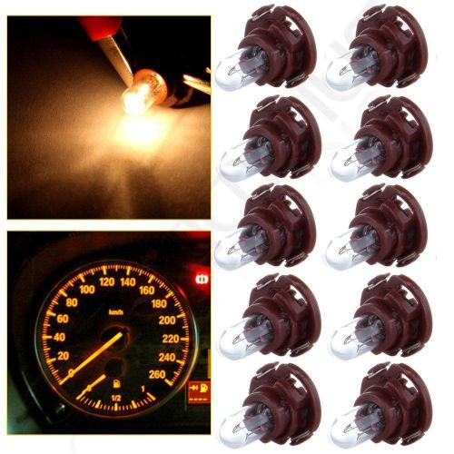 10x warm white t5/t4.7 neo wedge bulb a/c climate heater control light 12mm 12v