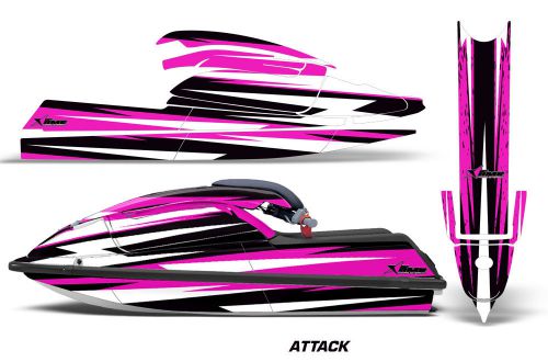 Amr racing jet ski wrap for kawasaki 750 sx graphics kit all years attack pink