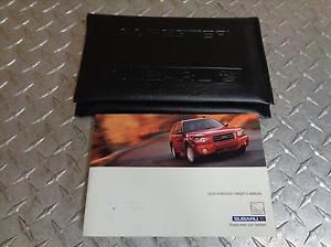 2004 subaru forester 2.5 owner&#039;s manual w/storage pouch leather folder oem 04