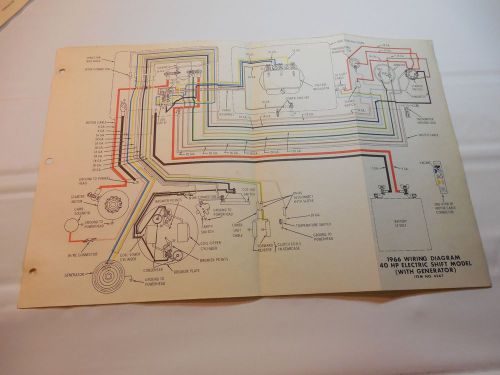 1966 johnson 40hp outboard wiring diagram vintage motor generator 4267