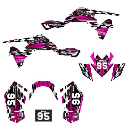 Ltr 450 graphics suzuki lt 450r stickers kit no2500 hot pink