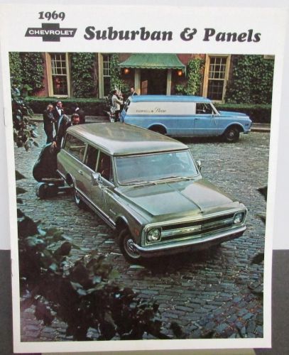 Original 1969 chevrolet truck dealer brochure suburban panel