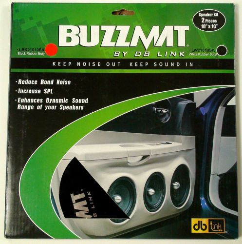 Buzzmat noise control sound dampening car speaker kit 2 sheets 10&#039;&#039; x 10&#039;&#039; butyl