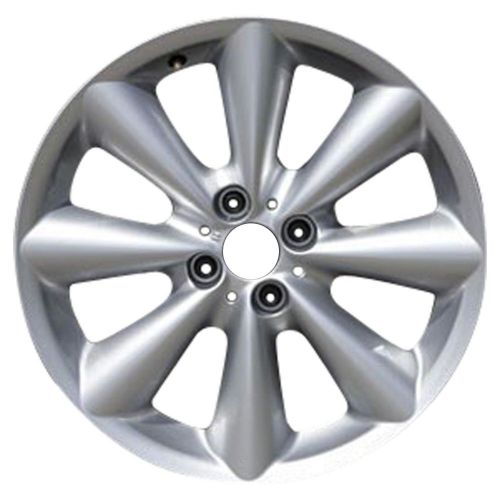 Oem reman 17x7 alloy wheel, rim bright silver metallic full face painted - 71468