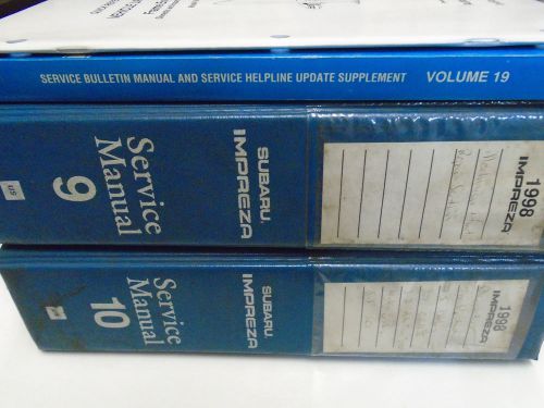 1998 subaru impreza service repair shop manual 4 volume set factory oem books