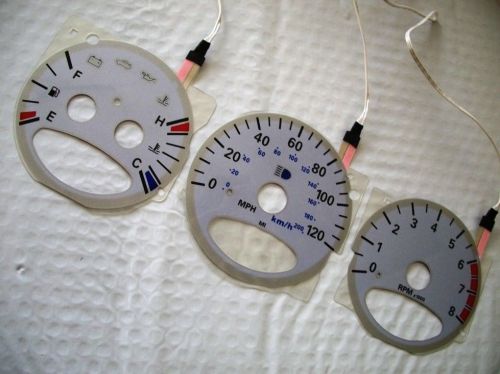 Apc 2000-2003 chrysler pt cruiser glow gauges silver for cluster 120 mph
