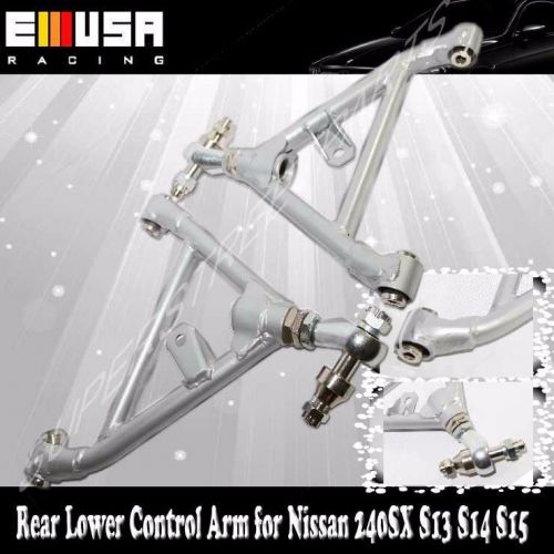 For nissan 240sx 1989-1994 s13 1995-1998 s14 rear adj. lower control arms silver