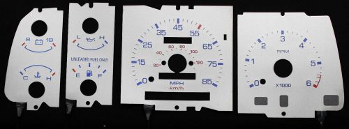 85mph silver reverse face glow gauge indash overlay for 91-94 ford ranger/b2200