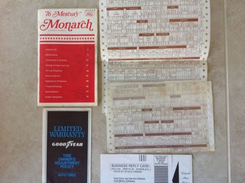 1976 mercury monarch owners manual