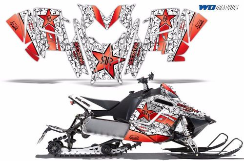 Decal wrap graphic kit sled stickers snowmobile polaris pro 600/800 rush 2011+