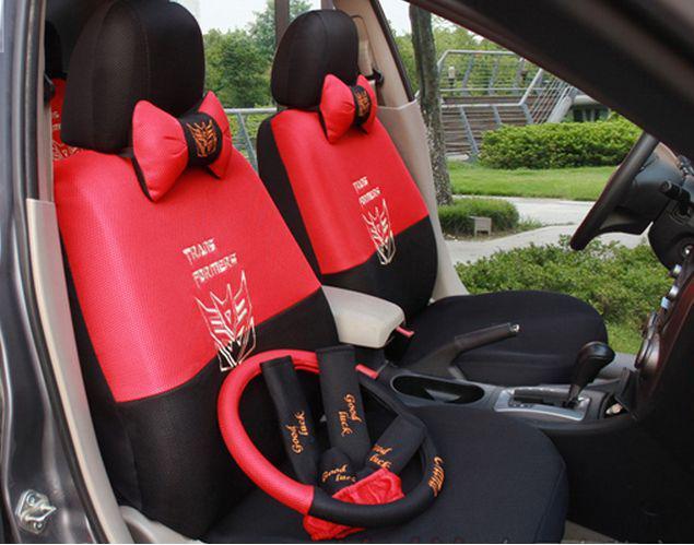 New - stylish cotton fabric handmade car safety seat covers-18pc
