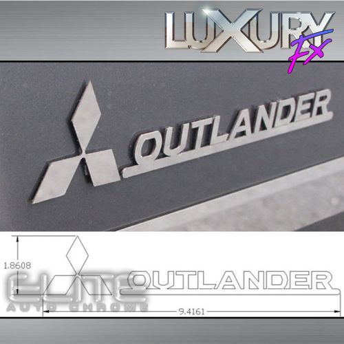 Steel outlander&amp;mitsubishi logo fit for 42560 mitsubishi outlander - luxfx2686