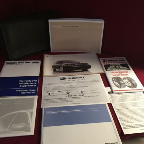 2007 subaru legacy outback owners manual with service/warranty guides and case
