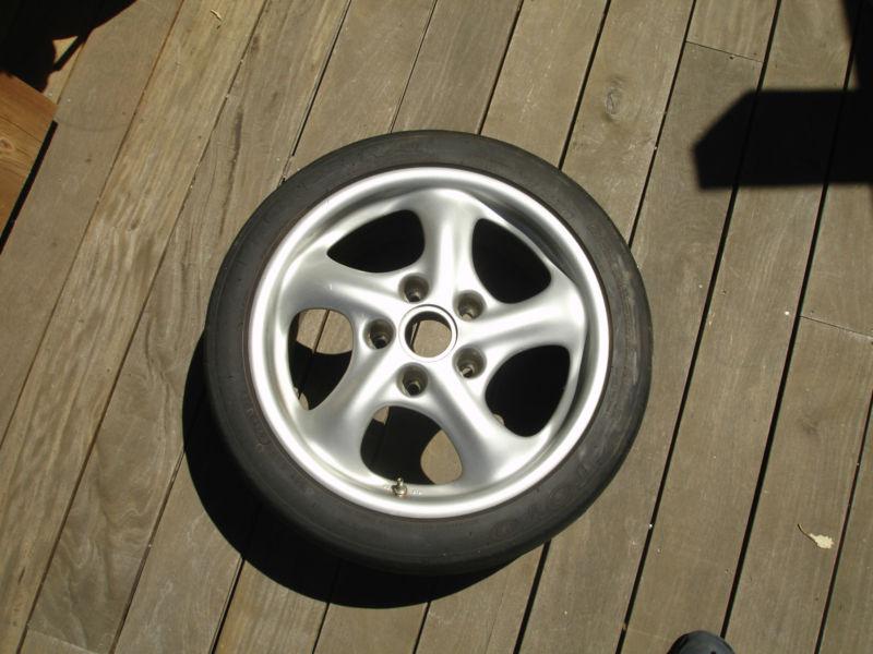 porsche 8.5" & 9" x 17" turbo twist wheels and toyo proxes ra1 tires - 4 total