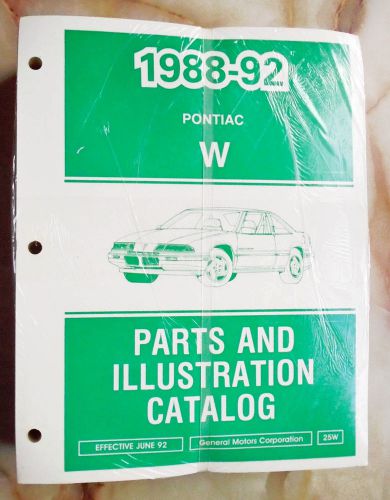 1988, 1989, 1990, 1991, 1992 pontiac grand prix parts &amp; illustration catalog
