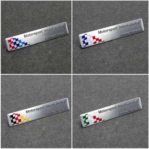 1x 3d logo motorsport aluminum body side emblem sticker decal badge fit for bmw