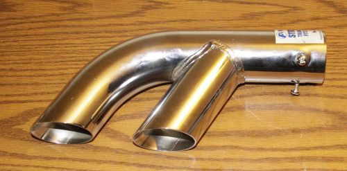 Trans-am style replacement muffler exhaust tip tail pipe 1-1/2&#034; to 2&#034;
