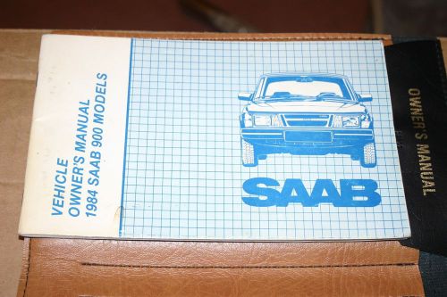 1984 saab 900 turbo oem factory owners manual leather binder usa market version