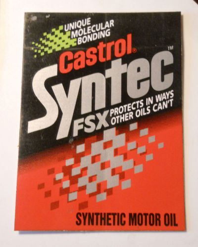 * castrol syntec original sticker decal nascar racing rod tool box hat scca nhra