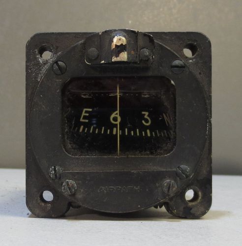 Vintage airpath magnetic compass cb-2100-t4  ms17983-2 indicator aircraft gauge