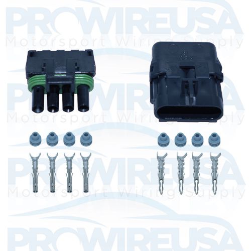 Delphi weather pack 4 pin sealed connector kit 16-14 ga