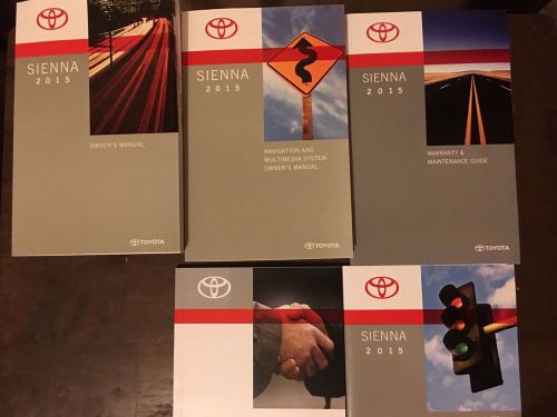 2015 15 toyota sienna owners manual book set guide booklet new se le xle ltd van
