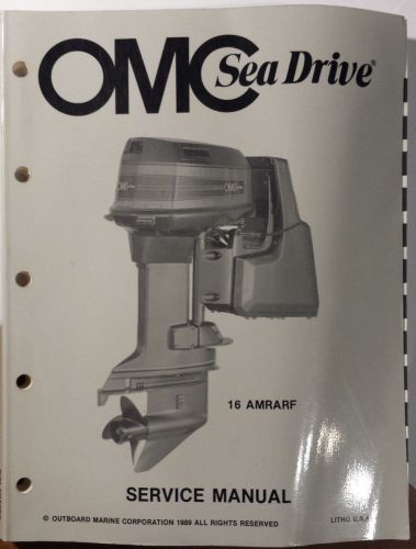 1989  omc sea drive 16 amrarf service manual cv # 0507762