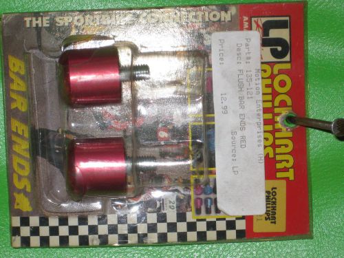 Lockhart phillips smooth rubber mounted aluminum bar ends  red