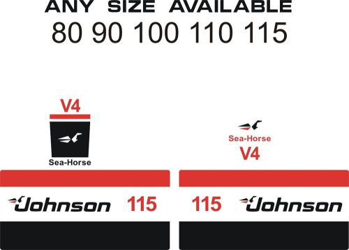 Johnson 115 outboard hood decals any hp