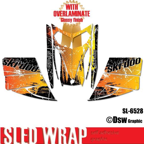 Sled wrap decal sticker graphics kit for ski-doo rev mxz snowmobile 03-07 sl6528