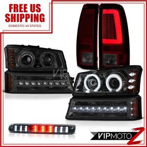 03 04 05 06 chevy silverado taillamps black roof brake light parking headlamps